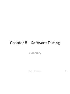 Chapter 8 – Software Testing - Pace