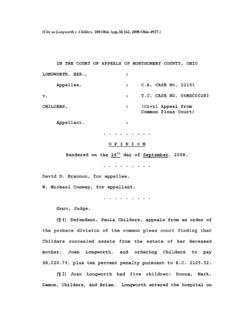 Longworth v. Childers - Supreme Court of Ohio
