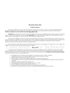 Elementary Literacy Plan - Lancaster High School