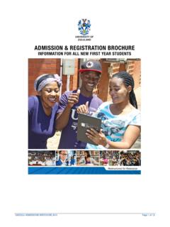 UNIZULU ADMISSIONS BROCHURE 2018 Page 1 of 12