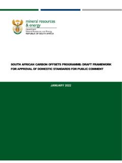 SOUTH AFRICAN CARBON OFFSETS PROGRAMME: DRAFT …