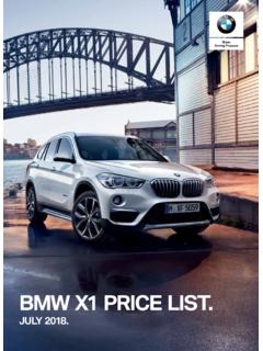 BMW X1 PRICE LIST. - bmwgroup-media.co.za