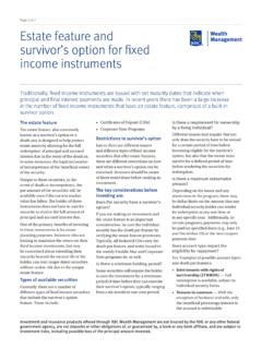 Page 1 of 2 Estate feature and survivor’s option for fixed ...