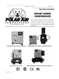 ROTARY SCREW COMPRESSORS - Industrial Air …