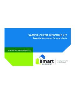 SAMPLE CLIENT WELCOME KIT - smartcampaign.org