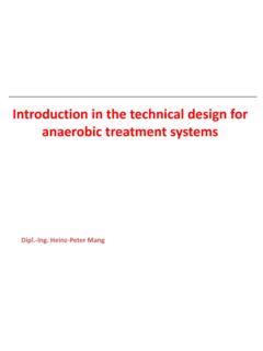 Introduction in the technical design for anaerobic ...