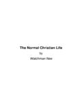 The Normal Christian Life