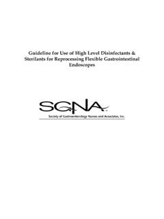 Guideline for Use of High Level Disinfectants &amp; Sterilants ...