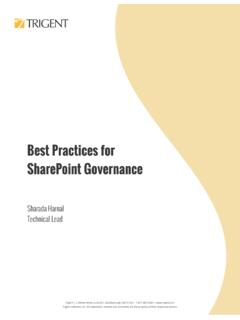 Best Practices for SharePoint Governance - Trigent