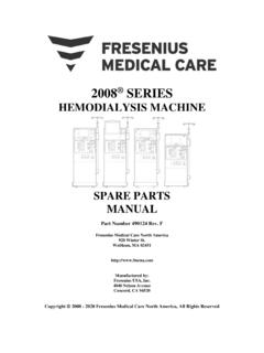2008 Series Spare Parts Manual - Fresenius Medical Care