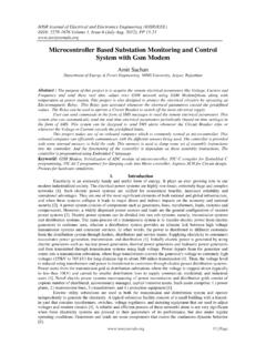 Microcontroller Based Substation Monitoring and …