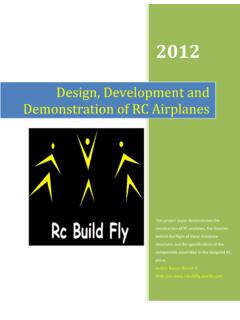 Design, Development and Demonstration of RC Airplanes
