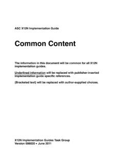 ASC X12N Implementation Guide Common Content