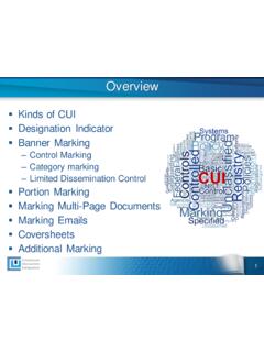 Controlled Unclassified Information (CUI) Introduction to ...