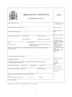Application for a National Visa