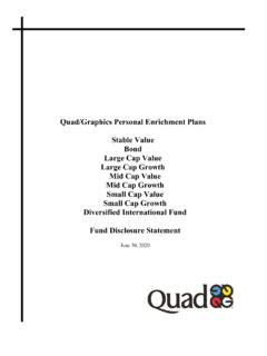 Quad/Graphics Personal Enrichment Plans Stable Value Bond ...