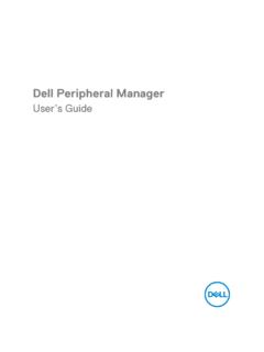 Dell Peripheral Manager User's Guide