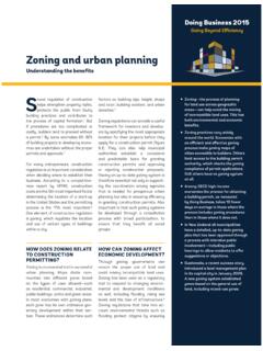 Zoning and urban planning - Doing Business