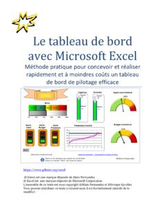 Le tableau de bord avec Microsoft Excel