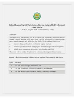 Role of Islamic Capital Markets in Achieving Sustainable ...