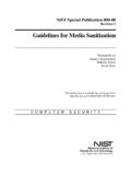 Guidelines for Media Sanitization - NIST