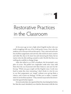 Restorative Practices in the Classroom - IIRP