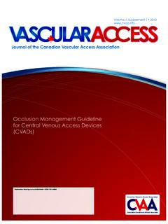 Occlusion Management Guideline for Central Venous Access ...