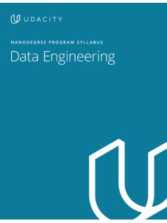 NANODEGREE PROGRAM SYLLABUS Data Engineering