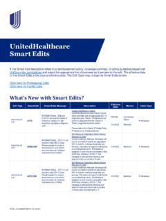 UnitedHealthcare Smart Edits - UHCprovider.com