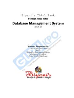 Concept based notes Database Management System