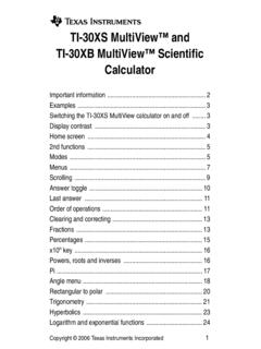 TI-30XS MultiView™ and TI-30XB MultiView™ Scientific ...