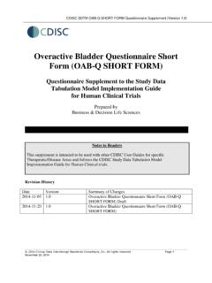 Overactive Bladder Questionnaire Short Form (OAB-Q ... - …