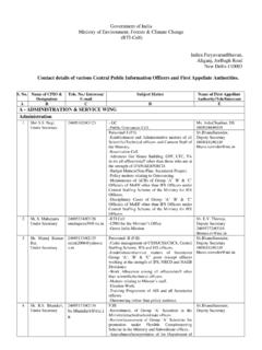 Government of India Ministry of Environment, …