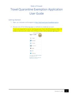 Travel Quarantine Exemption Application User Guide