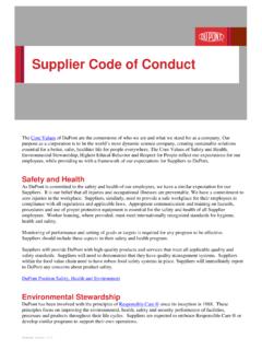 Supplier Code of Conduct - DuPont
