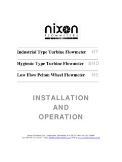 Industrial Type Turbine Flowmeter NT