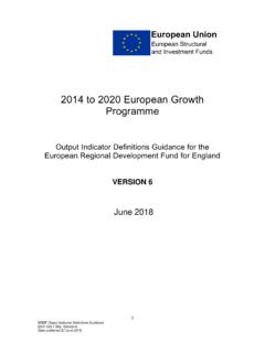 2014 to 2020 European Growth Programme