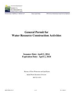 General Permit for Water Resource Construction Activities