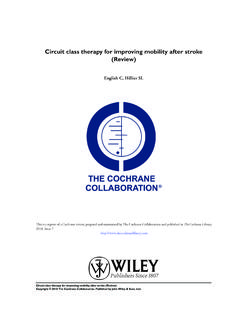 Circuit class therapy for improving mobility after stroke