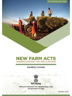 New Farm Acts 2020 - NITI Aayog