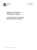 MODEL CONTRACTS FOR SMALL FIRMS - International Trade …