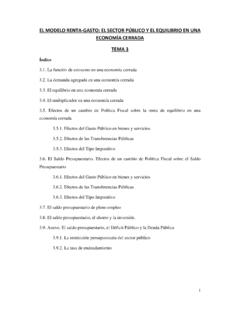 EL MODELO RENTA-GASTO: EL SECTOR P&#218;BLICO Y EL …