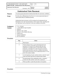Endotracheal Tube Placement - UTMB