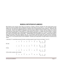 Musical notation in flamenco - oscarherrero.info
