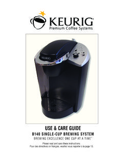 USE &amp; CARE GUIDE - Office Coffee Refreshments Service