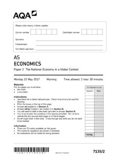 AS Economics Question paper Paper 2 June 2017