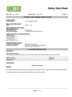 Safety Data Sheet - United Labs, Inc