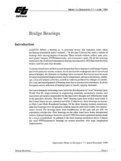 Bridge Bearings - California Department of Transportation