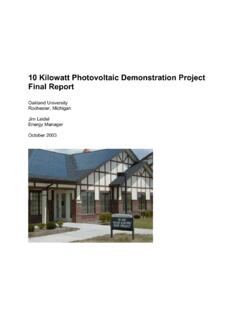 10 Kilowatt Photovoltaic Demonstration Project Final Report