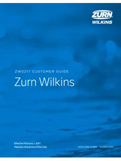 ZW0217 CUSTOMER GUIDE Zurn Wilkins